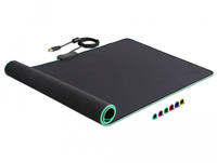 Delock 12555 Mauspad RGB gro&szlig; USB-A schwarz