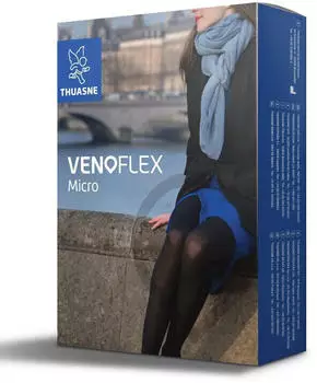 Thuasne Venoflex micro KKL 1 AG Schenkelstrümpfe kurz Noppenhaftband geschlossene Fußspitze caramel 4