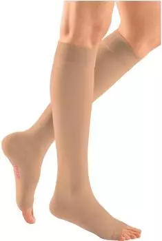 Medi ven comfort CCL2 AD Kompressionsstrümpfe kurz (34-38 cm) o. Fußspitze IV anthrazit