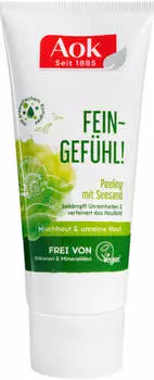 Aok Feingef&uuml;hl! Peeling mit See- sand