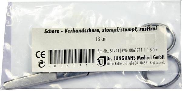 Dr. Junghans Medical Verbandschere Stumpf/Stumpf 13 cm Rostfrei