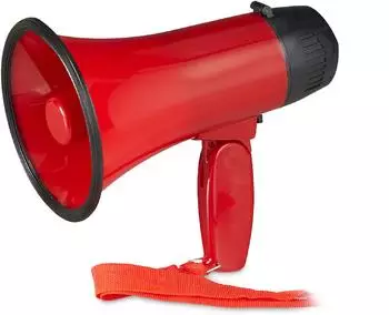 Relaxdays Megafon Stadion 10W rot, 4er-Set