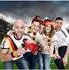 Relaxdays Megafon Stadion, Ole Sound, klappbarer Griff, 10W, rot (2er-Set)