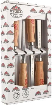 Stubai Stechbeitelsatz 4-teilig mit Holzgriff