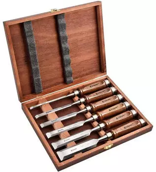LuxusKollektion Stechbeitel-Set 6-teilig für Holzarbeiten