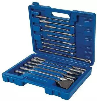 Silverline Tools SDS-Plus Steinbohrer- und Mei&szlig;elsatz, 15-tlg. (196570)