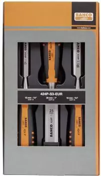 Bahco 424-P Stechbeitel-Set 12-18-25mm, 3-teilig (424P-S3-EUR)