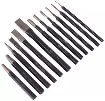 Yato Mei&szlig;el- und K&ouml;rner-Set CrV, 12-teilig (YT-4714)