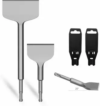 LuxusKollektion Meißel-Set SDS Plus, Fliesenmeißel 75x165mm, Flachmeißel 100x280mm, 40CR Stahl, 2 Stück