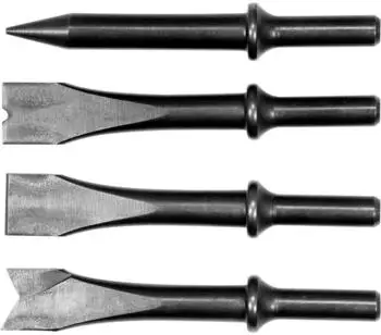 Yato YT-09901 Mei&szlig;el-Satz 4-tlg. Rundschaft f&uuml;r Druckluftmei&szlig;elhammer (106242)