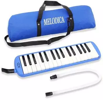 Keepdrum Melodica 32 Tasten mit Tasche, blau (151203bl)