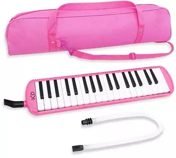 Keepdrum Melodica 37 Tasten mit Tasche, pink (151103PK)