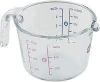 Emsa Messbecher "Prep&Bake" Glas 1 Stk. tlg. doppelte Skalierung f. feste & fl&uuml;ssige