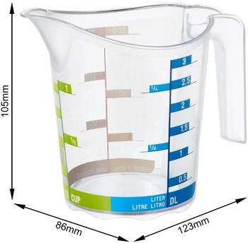 Rotho Messbecher Domino 1750410379, 0,3 Liter – Rotho Messbecher Domino 1750410379, 0,3 Liter für präzises Abmessen in der Küche