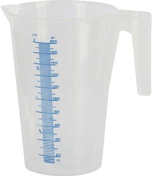 Kerbl Messbecher Kunststoff mit Skala, Griff und Ausgussschnabel, stapelbar transparent 2l (291196)