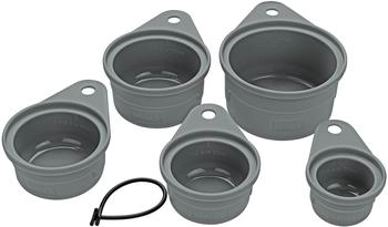 Lurch Messbecher Set Silikon 5-teilig Flint Grey (70261)