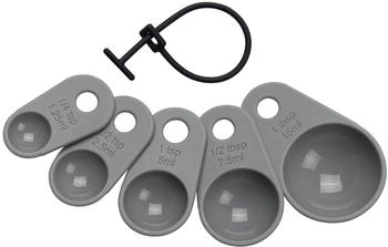 Lurch Messlöffel-Set Silikon, 5-teilig, Grau (70262)