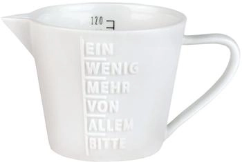 räder Messbecher klein "Ein wenig mehr" Porzellan weiß 120 ml (16730)