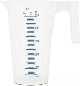 Pressol Messbecher transparent 0,25 l PP mit Skala (07 060)