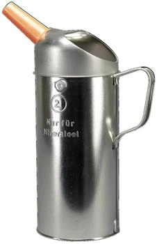 Pressol Messbecher Weißblech 2 Liter mit Auslauftrichter aus Kunststoff (07343)