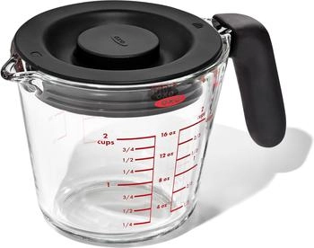 OXO Good Grips Messbecher aus Glas mit Deckel 0,5 ml