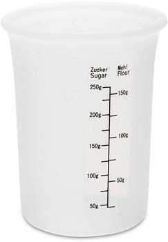 Städter Backhelfer Messbecher Ø 8 cm / H 11 cm Transparent Silikon 250 ml