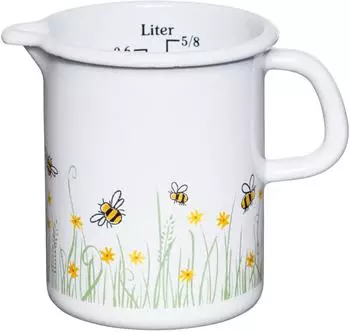Riess Küchenmaß aus Emaille mit Bienen (9 cm)