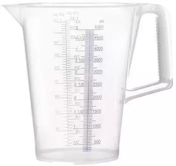 Pressol Messbecher 5l blau, bedruckte Skala, Polypropylen (07085)