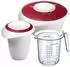 Westmark Backset 3-tlg., Rührschüssel 2,5l + Quirltopf 1l + Messkanne, rot (315322E7)