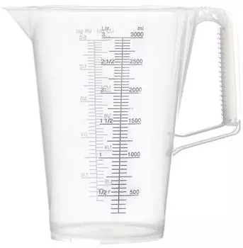 Pressol Messbecher 3l, blau, bedruckte Skala, Polypropylen (07084)