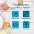 Intirilife Messbecher-Set 3-teilig 200ml/400ml/900ml Kunststoff (IL-100630)
