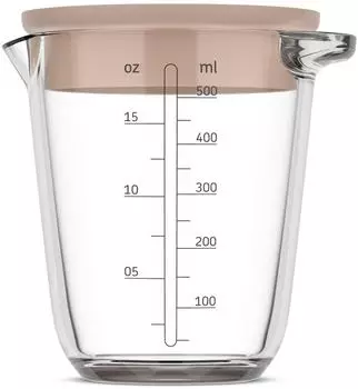 Mepal Chef It Glasmessbecher 500ml mit Deckel, chalk (102310531500)