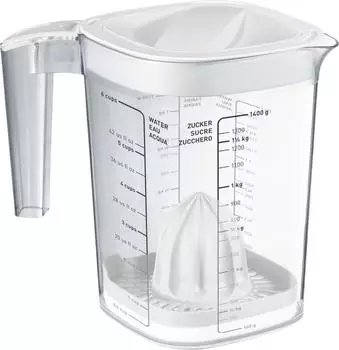 Rotho Loft Messbecher mit Zitronenpresse 1,5L wei&szlig; (1026001100)