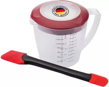 Westmark Rührbecher 1,4l mit Teigschaber, Kunststoff, weiß, 2-teilig (310522E6)