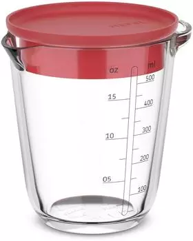 Mepal Chef It Messbecher mit Deckel, Glas, 500ml (102310576900)