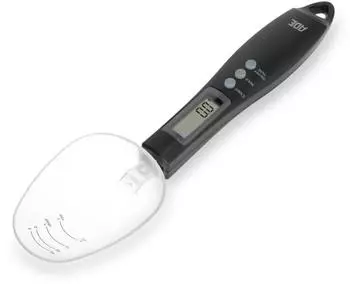 OEM Messl&ouml;ffel mit Skala, bis 300g, 25cm, schwarz (marka24_4262379091058)