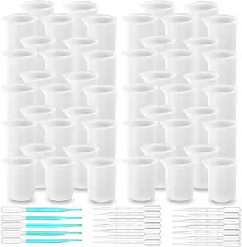 LuxusKollektion Silikon-Messbecher 100ml, 50er-Set, antihaft, für Epoxidharz