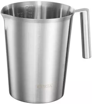 LuxusKollektion Messbecher Edelstahl 2000ml mit Griff und Ausguss