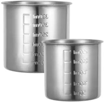 LuxusKollektion Messbecher-Set aus Edelstahl, skaliert, 250ml & 350ml