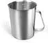 LuxusKollektion Messbecher Edelstahl 1500ml mit Griff, 3-in-1-Skala (ml, oz, Cup)