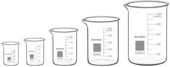LuxusKollektion Glas-Messbecher-Set, 5-teilig, Hochborosilikatglas, 50–1000ml