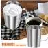 LuxusKollektion Messbecher Edelstahl mit Feinskala, Tropfschutz, 1500ml, BPA-frei