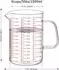 LuxusKollektion Glas-Messbecher Borosilikatglas hitzebeständig 1500ml (3 Messskalen)