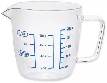 Gerster Messbecher aus Borosilikatglas 250ml mit Skala (250ml)