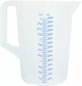 Schneider Messbecher mit Griff, transparenter Kunststoff, 3,0L (200014)