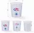 LuxusKollektion Farbmischbecher 680ml PP-Kunststoff, 36er-Set mit 12 Deckeln