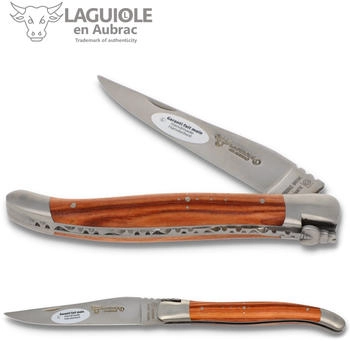 Laguiole en Aubrac 12 cm Griff edles Rosenholz Messer Klinge matt