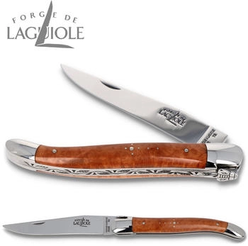 Forge de Laguiole Messer Frankreich - Griff 11cm - Bruyère Holz - Stahl glänzend