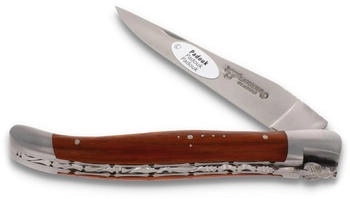 Laguiole en Aubrac Doppelplatine - Padouk Holz - 12 cm Messer matt