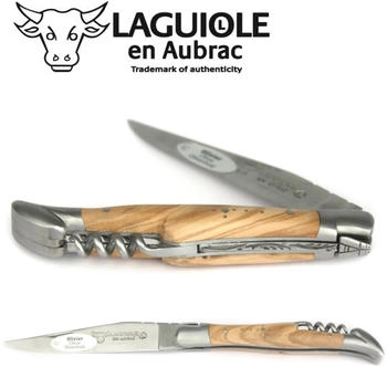 Laguiole en Aubrac L0311OLIS 11 cm Olivenholz Korkenzieher Messer